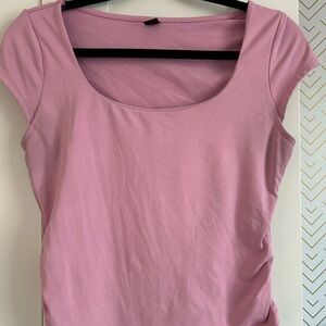 SHEIN Mauve Short Sleeve Top